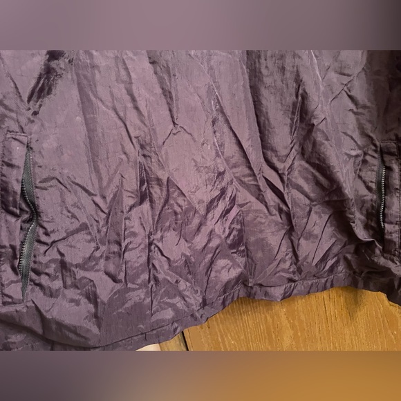 Champion Vtg Jacket Mens XL Black Windbreaker Pullover V Neck - Picture 8 of 11